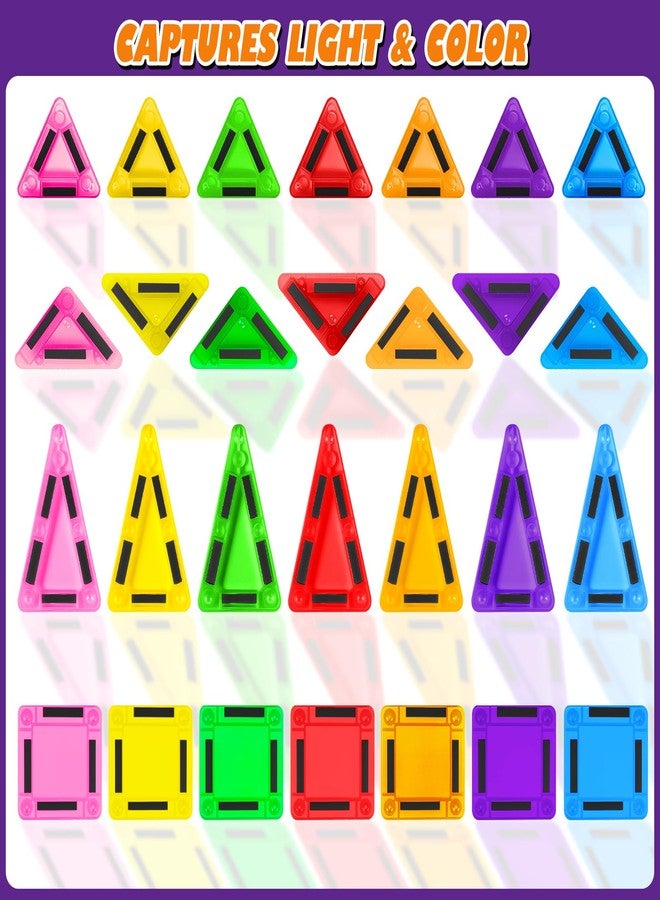 Ferthor Fun Travel Magnetic Tiles Mini，36 PCS Magnetic Blocks for Kids，Pocket-Sized Mini Magnet Tiles，Sensory & Montessori Toys for Boys & Girls 3 4 5 6 7 8+ Years Old - Image 4